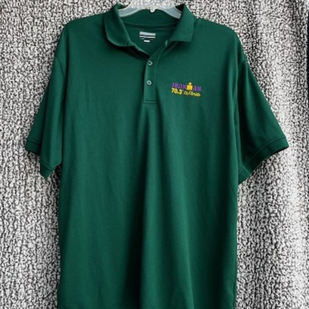 IRONMAN Green Polo Style Race Shirt